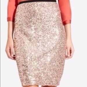 The Limited Rose Gold Sequin Skirt NWT